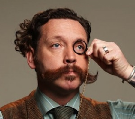 man wearing monocle